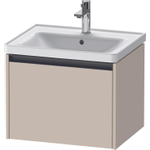 Duravit Ketho.2 Wastafelonderbouwkast - met 1 lade - 58.4x45.5x44cm - met greep antraciet - taupe supermat SW773134