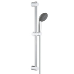 GROHE Vitalo Start 100 ensemble barre de douche - 60cm - douchette ronde - 1 type de jet - flexible de douche lisse - chrome/noir 4357754