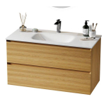 Saniclass Terra Meuble sous lavabo - 100cm - 2 tiroirs - bois de sable SW1174107
