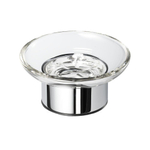 Geesa Nemox Porte savon avec inset en verre modèle debout chrome 0650379