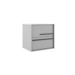 Saniclass Prime Essential Meuble sous lavabo - 60x55x46cm - 2 tiroirs - Poignée standard - MDF - mat greige (gris) SW892661