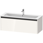 Duravit Ketho.2 Wastafelonderbouwkast - met 1 lade - voor enkele wastafel - 121x48x44cm - met greep antraciet - hoogglans wit SW772928