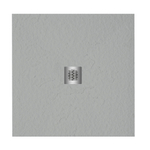 Zeza Grade Douchebak - 90x90cm - antislip - antibacterieel - mineraalmarmer - vierkant - mat perla (lichtgrijs) SW1152926