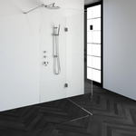 BRAUER Create Inloopdouche - reversed - 110x100cm - profielloos - antikalk - 8mm veiligheidsglas - chroom SW223950