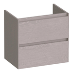 BRAUER Inspire meuble sous-lavabo peu profond 60 2 tiroirs softclose - sans poignée - 1 découpe pour siphon - Timber Greige SW1200789