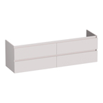 BRAUER Joy wastafelonderkast 160 4 softclose lades - greeploos - 2 sifon uitsparingen - mat zand SW1201126