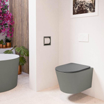 MONDIAZ LAVIE WC suspendu - 36x53cm - sans bride - Dark grey (gris) - softclose - quick-release - abattant WC - Smoke (gris) SW1208609