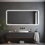 Saniclass Lumen Badkamerspiegel - 160x70cm - met afgeronde hoeken - horizontale / verticale plaatsing - indirecte LED verlichting - spiegelverwarming - Infrarood SW1474282