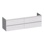 BRAUER Joy meuble sous lavabo 160 4 tiroirs softclose - sans poignée - 2 découpes pour siphon - Forest Seashell SW1201121