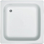 Plieger Brussel receveur de douche carré tôle d"acier 90x90x14cm blanc SW453668