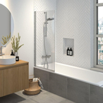 Sealskin Hooked paroi de baignoire 75x140cm verre de sécurité 6mm chrome SW543200