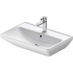 Duravit D-neo Wastafel - met waskom midden - met kraangat - met overloop - 65x44cm - met wondergliss - wit SW640532