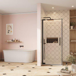 Crosswater Asura panneau latéral pour porte pivotante - 90cm - noir mat SW1176571