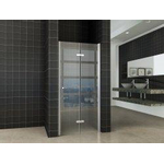 Wiesbaden Maki Porte de niche pliante droite 900 x 2000 x 8 mm verre clair nano chrome SW95431