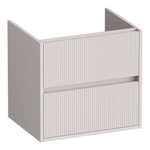 BRAUER Adore Wavy meuble sous-lavabo 60 2 tiroirs à fermeture douce - sans poignées - 1 découpe pour siphon - sable mat SW1198612