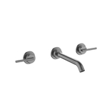 Crosswater 3ONE6 Robinet de lavabo - encastré - 3 trous - inox - slate (gunmetal) SW928234