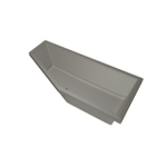 Xenz Society Hoekbad - 170x75x48 - afvoer Midden - Rechts - Compact - acryl - cement SW102933