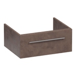 Saniclass sharp meuble sous-vasque 60x46x25cm 1 tiroir à fermeture douce sans poignée avec 1 niche de siphon mfc rusty SW720727