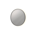 Ink spiegels miroir sp17 rond dans un cadre en acier, y compris le chauffage à led indir. couleurs changeantes. dimmable et interrupteur 80x80cm noir mat SW693062