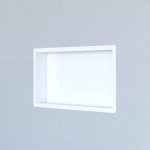Saniclass Hide Niche de salle de bains 30x60x10cm inox avec bride d'installation Blanc SW641734