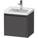 Duravit ketho 2 meuble sous lavabo avec 1 tiroir 48.4x37.5x44cm avec poignée anthracite graphite mat SW771833