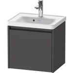 Duravit Ketho.2 Wastafelonderbouwkast - met 1 lade - 48.4x37.5x44cm - met greep antraciet - grafiet mat SW771833