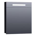 BRAUER Promise armoire de toilette – 59 x 70 x 15 cm – LED directe – ouverture à gauche – Noir mat SW371635
