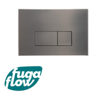 FugaFlow Eccelente Press Bedieningsplaat - bedieningspaneel voor Geberit UP320 inbouwreservoir - dualflush - rechthoekige knoppen - metaal gunmetal - Black Friday - SW1123683