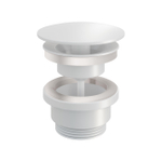 Hotbath Mate Always open plug - met schroef rond - mat wit SW74454