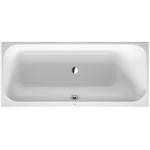 Duravit HappyD 2 baignoire encastrable en matière synthétique acrylique rectangulaire avec dossier à droite 160x70x46cm sans pieds blanc SW54601