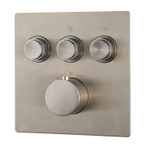Wiesbaden Caral Klik Pro afbouwdeel inbouwthermostaat 3 weg geborsteld staal PVD SW717353