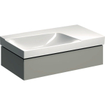 Geberit Xeno2 wastafelonderkast - 1 lade - 88x22cm - greige bruin (taupe) SW417600