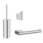 Crosswater MPRO toiletset - toiletborstelhouder - handdoekhaak - wcrolhouder - chroom SW975317