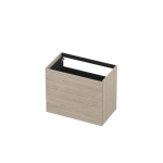 INK p2o meuble sous lavabo 80x45x65cm 2 tiroirs push 2 open straight opaque fronts mfc ivory oak SW798547