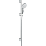 Hansgrohe Croma select e Vario glijstangset - met Croma - select E Vario - handdouche - ecosmart - 90cm - met isiflex B - doucheslang - 160cm wit/chroom - wit chroom 0605316