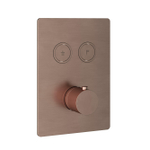 Hotbath Cobber Afbouwdeel inbouwthermostaat - met 2 pushbuttons - PVD - geborsteld koper SW229985