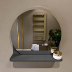Mondiaz SPOT miroir – Ø 40 cm – avec tablette – Dark grey (gris) SW1235513