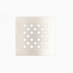 BRAUER Grille d'évacuation - 13.1x13.1x1cm - Acier inoxydable brossé SW1212491