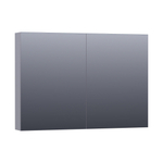 BRAUER Dual Armoire de toilette 99x70x15cm éclairage intégré rectangulaire 2 portes pivotantes MDF Gris Mat SW371699