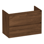 BRAUER Inspire meuble sous-lavabo peu profond 80 2 tiroirs softclose - sans poignées - 1 découpe pour siphon - Forest Cacao SW1200797