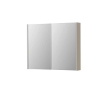 INK SPK2 armoire de toilette – 90 x 74 x 14 cm – 2 portes, portes-miroir double face – Gris cachemire mat SW798148