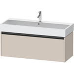 Duravit ketho 2 meuble de lavabo avec 1 tiroir pour lavabo simple 118.4x46x44cm avec poignée anthracite taupe mat SW772812