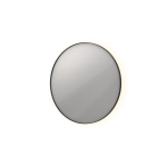Ink spiegels miroir sp17 rond dans un cadre en acier, y compris le chauffage à led indir. couleur changeante. dimmable et interrupteur 100x100cm noir mat SW693192