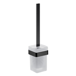 Emco Loft Garniture de balai de WC avec insert en verre L noir SW158988