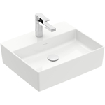 Villeroy & Boch memento 2.0 opzetwastafel - 50x42cm - met 1 kraangat - zonder overloop - White Alpine (glans wit) SW479705