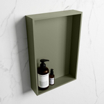 Mondiaz EASY Niche de salle de bains 29.5x44.5x8cm encastrable/à monter Solid Surface Army/Army SW643635