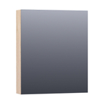 BRAUER Impress Deluxe spiegelkast - 60x70x15cm - interne en externe verlichting - 1 linksdraaiende dubbelzijdige spiegeldeur Sunlit SW242113