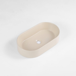 QeramiQ Dely Vasque à poser - 52x30x11.5cm - ovale - céramique - beige SW1448796