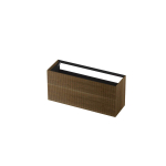 INK Wastafelonderkast - 140x45x65cm - 2 lades - push to open - verticaal gefreesd - Eiken - Ash grey SW693536