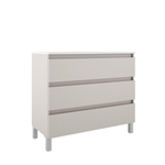 Saniclass Chaci PLUS Meuble bas de salle de bains - 100x86x46cm - 3 tiroirs - Poignée intégrée - MFC - cotton mat (beige) SW1212804